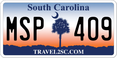 SC license plate MSP409