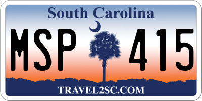 SC license plate MSP415