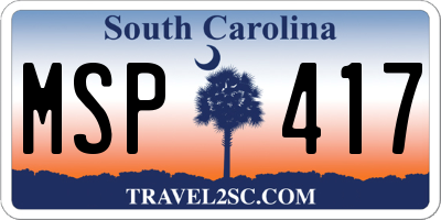 SC license plate MSP417