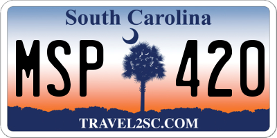 SC license plate MSP420