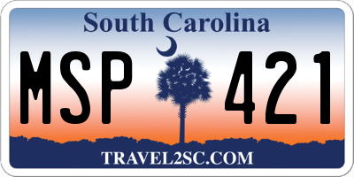 SC license plate MSP421