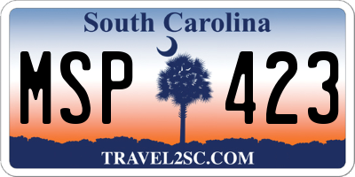 SC license plate MSP423