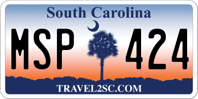 SC license plate MSP424