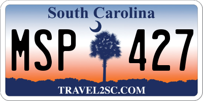 SC license plate MSP427