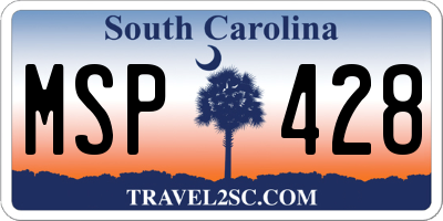 SC license plate MSP428