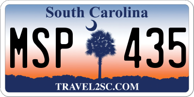SC license plate MSP435