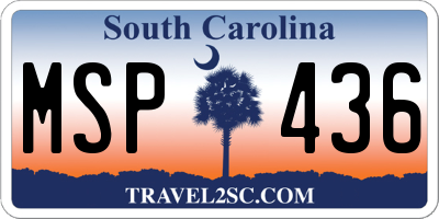 SC license plate MSP436