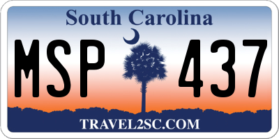 SC license plate MSP437