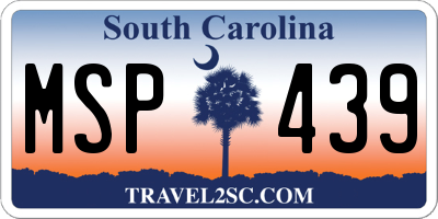 SC license plate MSP439