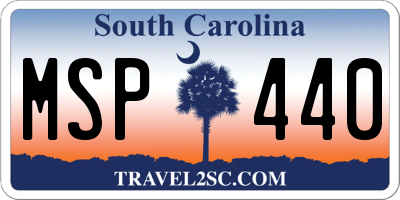 SC license plate MSP440