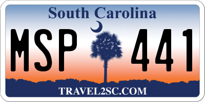 SC license plate MSP441