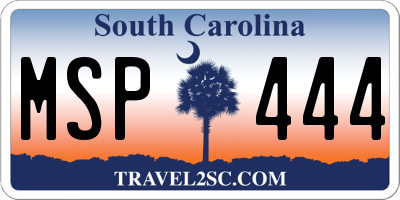 SC license plate MSP444
