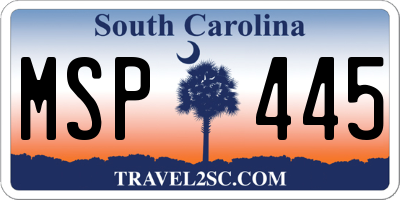 SC license plate MSP445