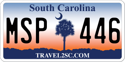 SC license plate MSP446