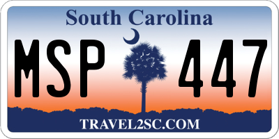 SC license plate MSP447