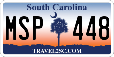 SC license plate MSP448