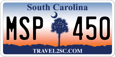 SC license plate MSP450