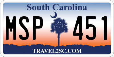 SC license plate MSP451