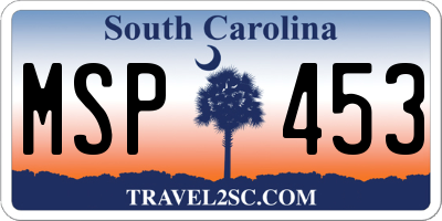 SC license plate MSP453