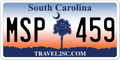 SC license plate MSP459