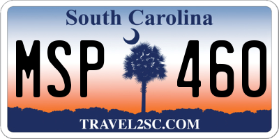 SC license plate MSP460