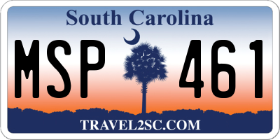 SC license plate MSP461