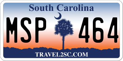 SC license plate MSP464