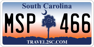SC license plate MSP466