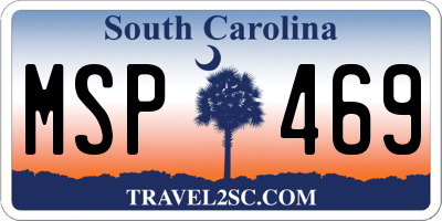 SC license plate MSP469