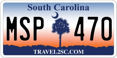 SC license plate MSP470