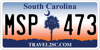 SC license plate MSP473
