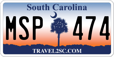 SC license plate MSP474