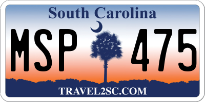 SC license plate MSP475