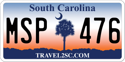 SC license plate MSP476