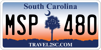 SC license plate MSP480