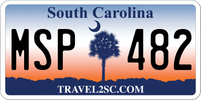 SC license plate MSP482