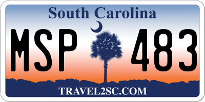 SC license plate MSP483