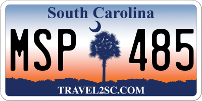 SC license plate MSP485