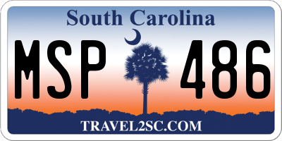 SC license plate MSP486