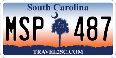 SC license plate MSP487
