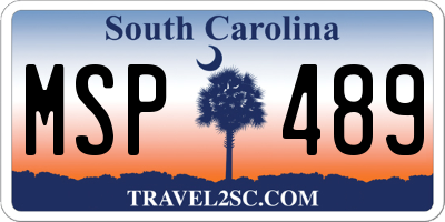 SC license plate MSP489