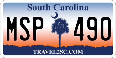 SC license plate MSP490