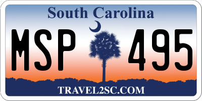 SC license plate MSP495
