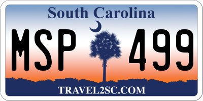 SC license plate MSP499