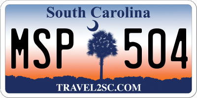 SC license plate MSP504
