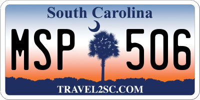 SC license plate MSP506