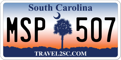 SC license plate MSP507