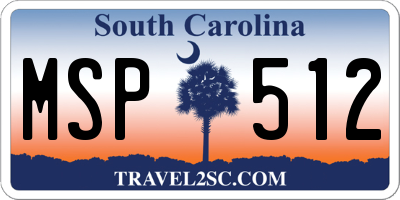 SC license plate MSP512