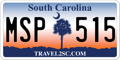 SC license plate MSP515