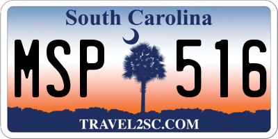 SC license plate MSP516